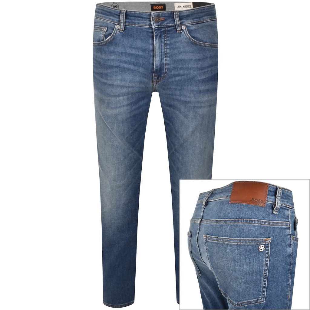 Hugo Boss BOSS Delaware Slim Fit Jeans Mid Wash Blue